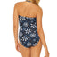 Bleu By Rod Beattie Printed Bandeau One-piece Swimsuit Take A Dip Blue