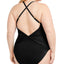 Bleu By Rod Beattie Trendy Plus Plunging Halter One-piece Swimsuit Black