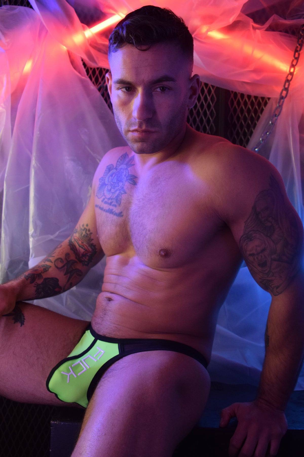 Breedwell Neon Green Hex Thong