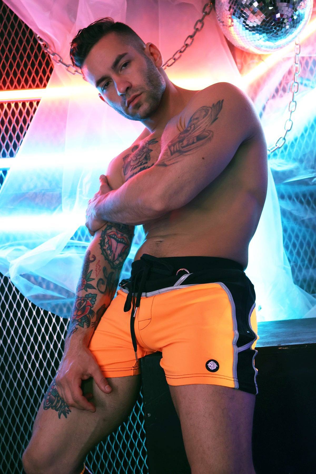 Breedwell Neon Orange Reflective Shorts