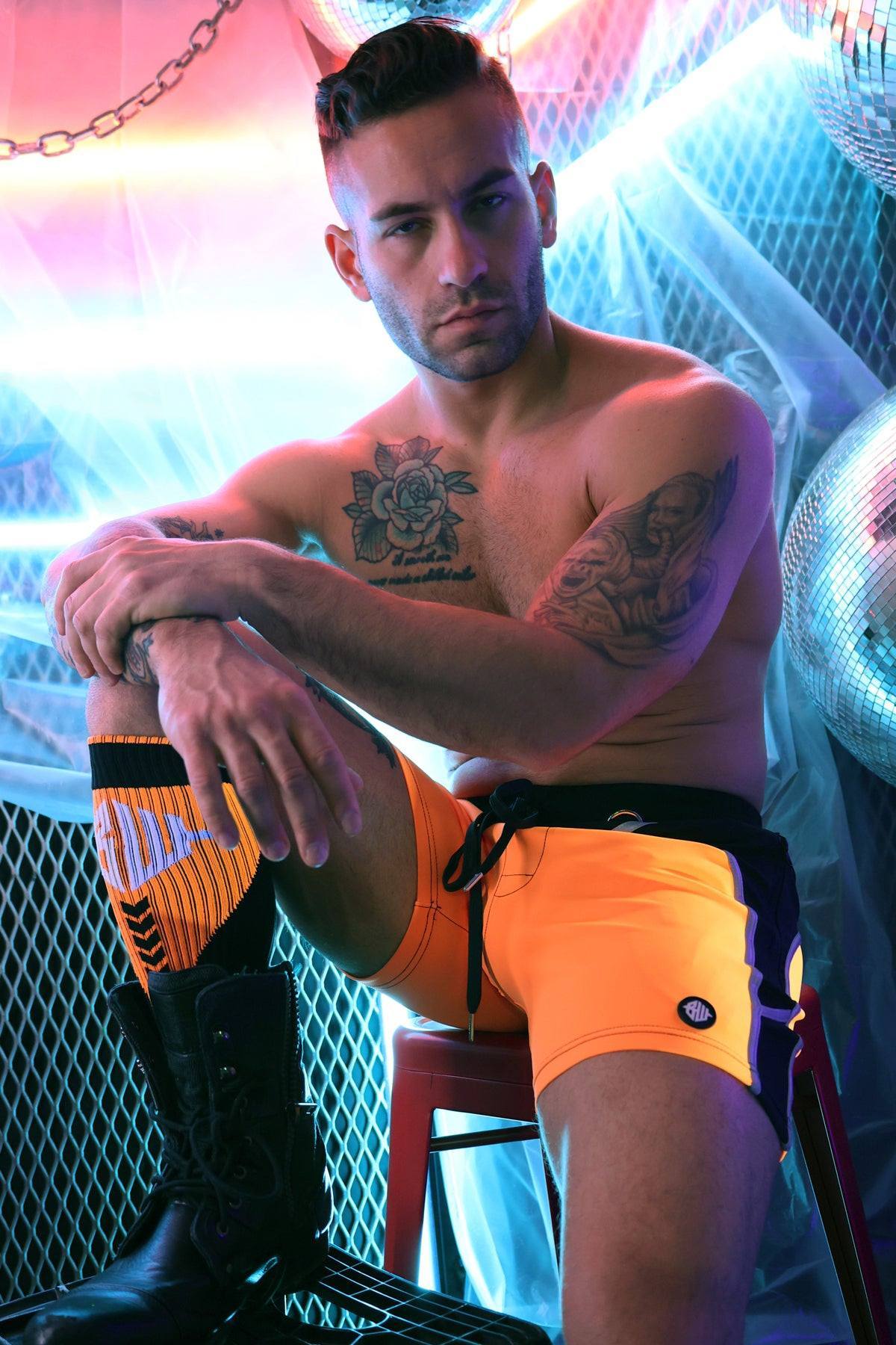 Breedwell Neon Orange Reflective Shorts