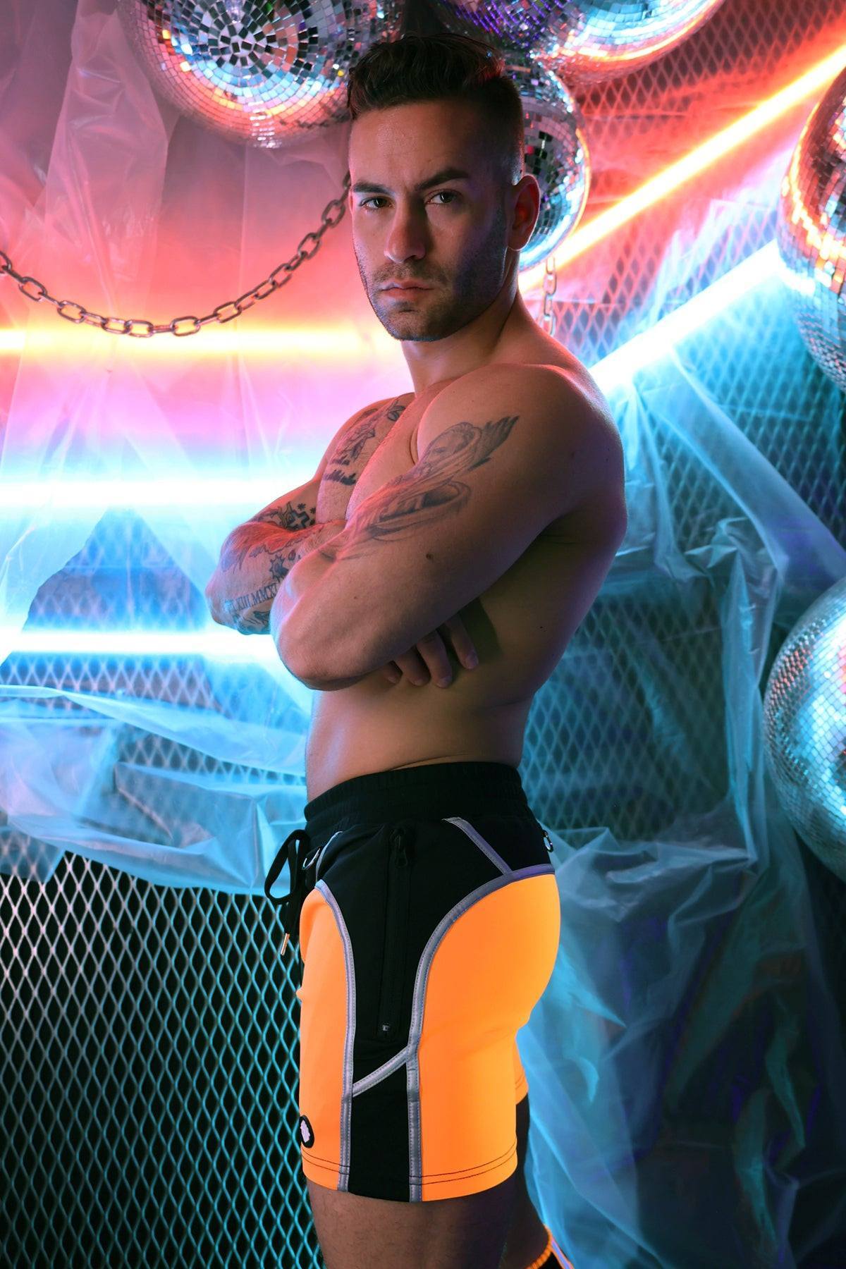 Breedwell Neon Orange Reflective Shorts