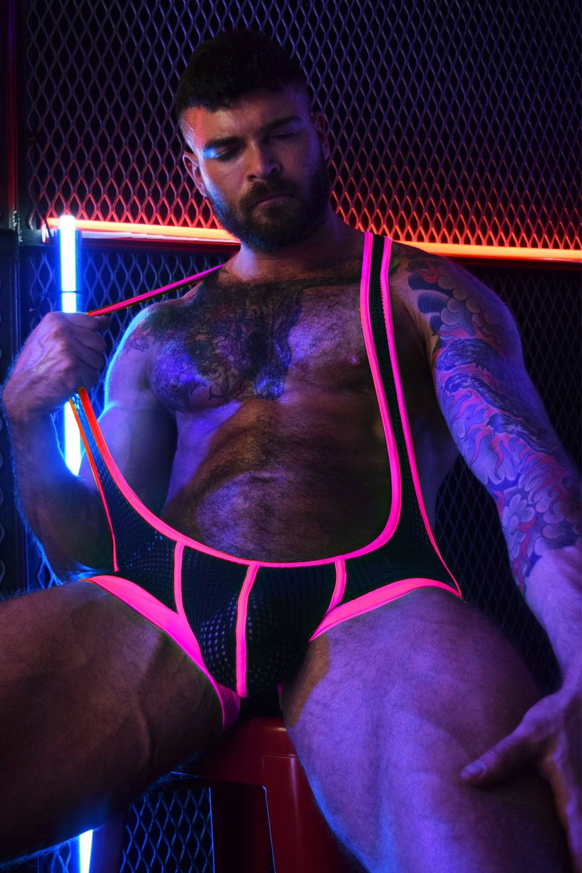 Breedwell Neon Pink Dirty Boy Singlet