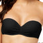 California Waves Strappy Bandeau Bikini Top in Black