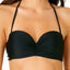 California Waves Strappy Bandeau Bikini Top in Black