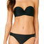 California Waves Strappy Bandeau Bikini Top in Black