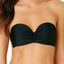 California Waves Strappy Bandeau Bikini Top in Black