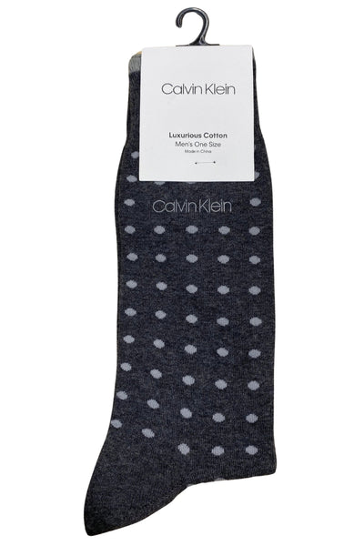 Calvin Klein Grey Polka Dot Dress Socks