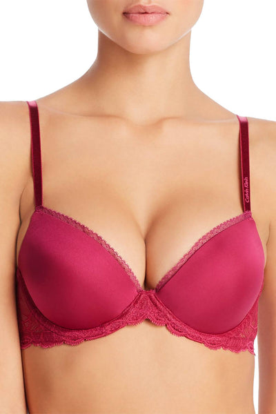 Calvin Klein Maggie-Fuchsia Seductive Comfort Lace Demi Lift Bra