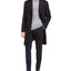 Calvin Klein Malibu Slim-fit Charcoal Plaid Overcoat Charcoal