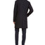 Calvin Klein Malibu Slim-fit Charcoal Plaid Overcoat Charcoal