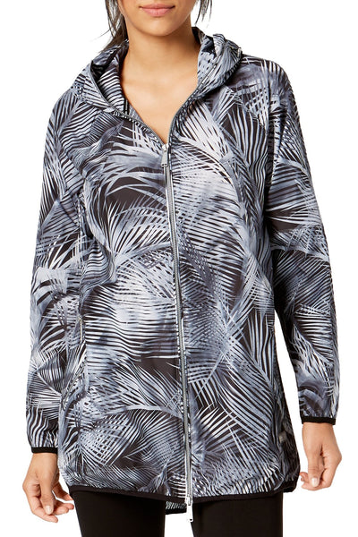 Calvin Klein Performance Black Mustique Printed Packable Hooded Jacket