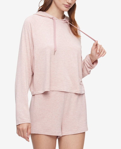 Calvin Klein Pure Lounge Long Sleeve Hoodie Fresh Pink Heather