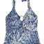 Calvin Klein Rivet Halter Tankini Top in Navy Snake Print