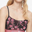 Calvin Klein Wo Ck One Unlined Rose-print Bralette Black