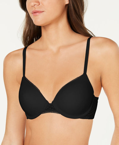 Calvin Klein Wo Perfectly Fit Geometric Lace T-shirt Bra Qf5064 Black