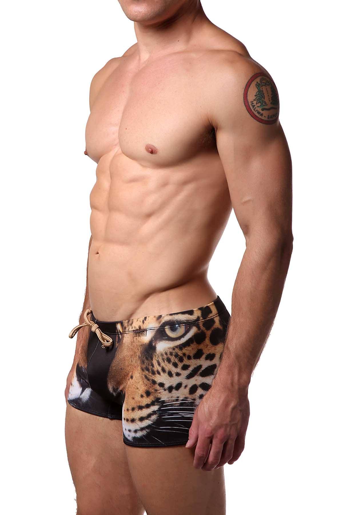 Candyman Black Leopard Swim Trunk