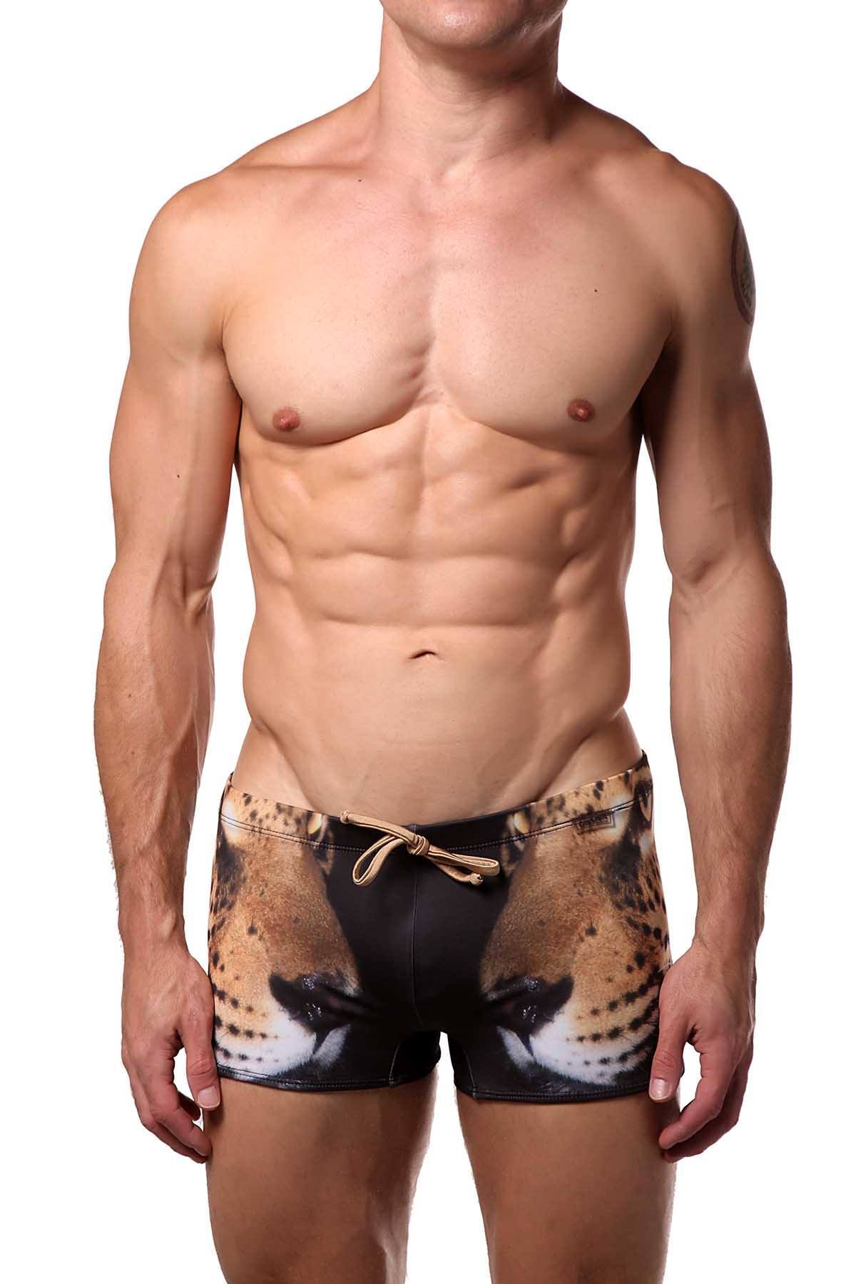 Candyman Black Leopard Swim Trunk