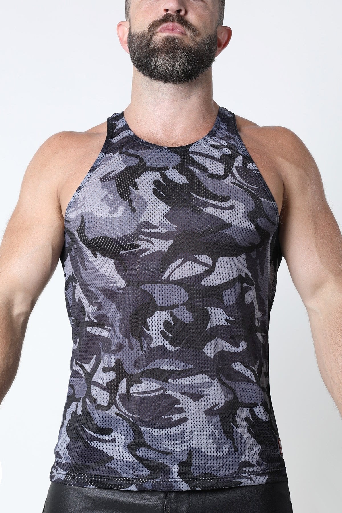 CellBlock 13 Grey Ajax Camo Mesh Tank Top