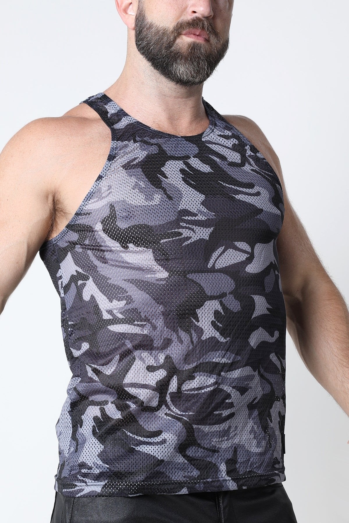 CellBlock 13 Grey Ajax Camo Mesh Tank Top