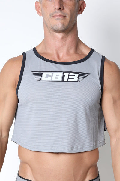 CellBlock 13 Grey Marathon Cutoff Tank Top