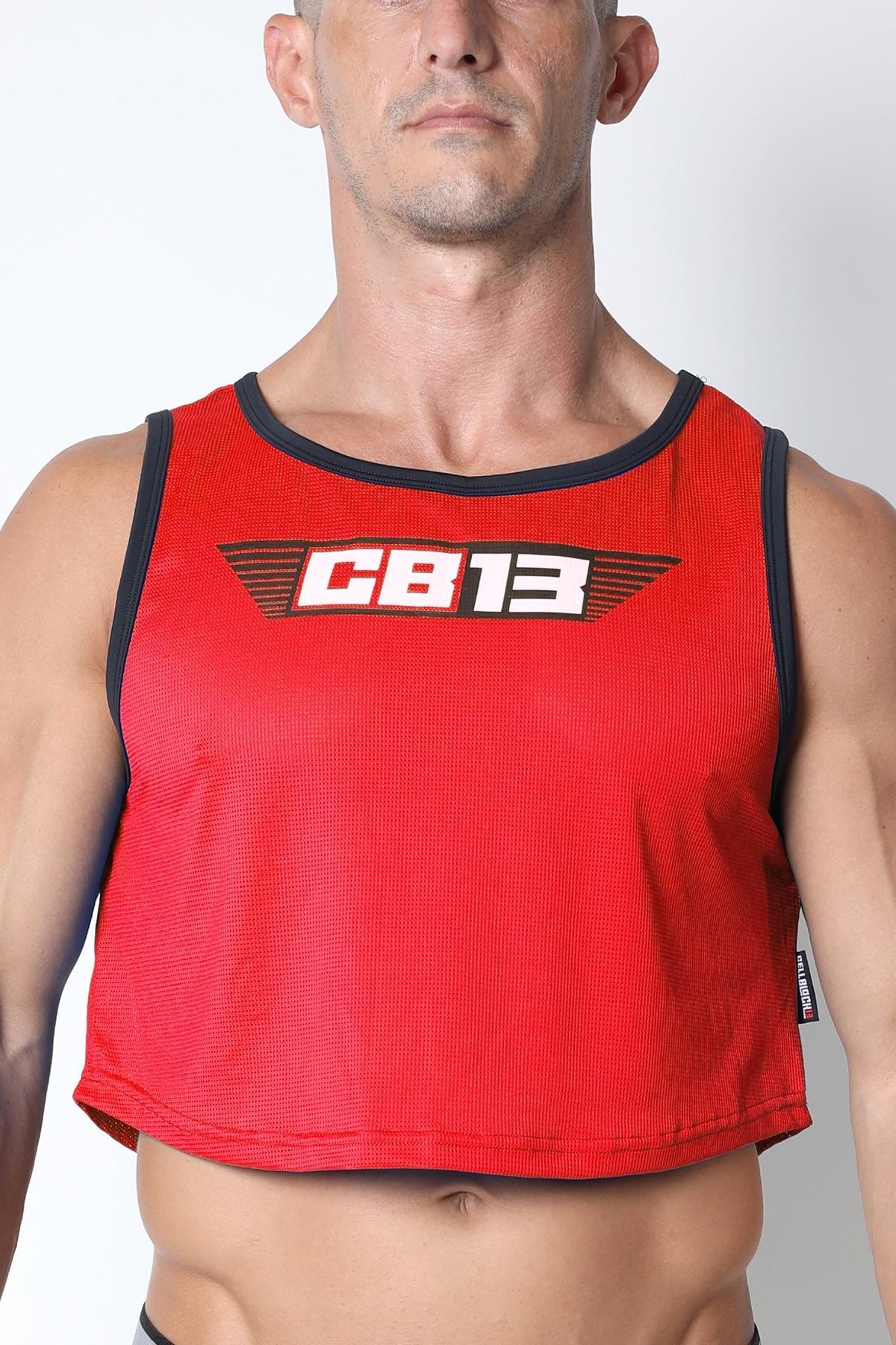 CellBlock 13 Red Marathon Cutoff Tank Top