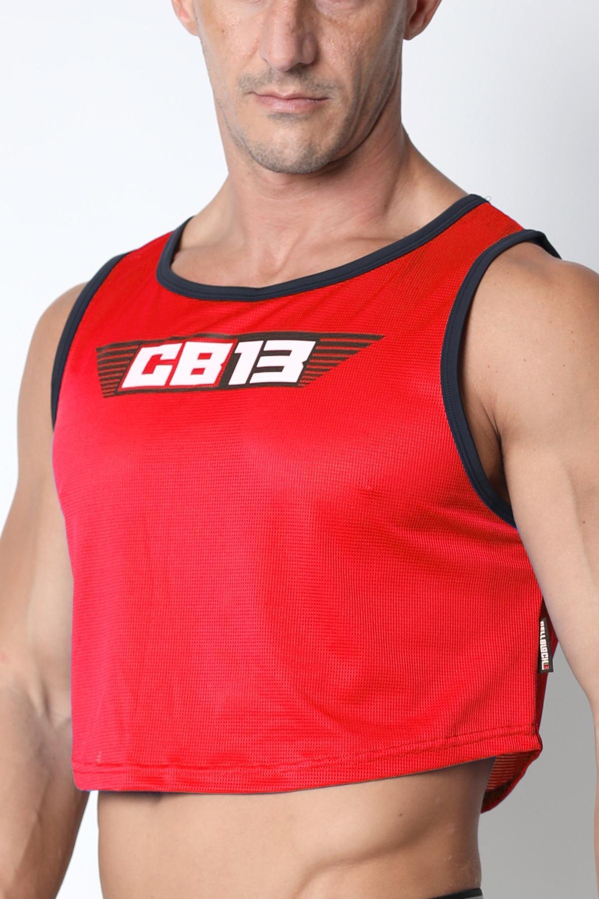 CellBlock 13 Red Marathon Cutoff Tank Top