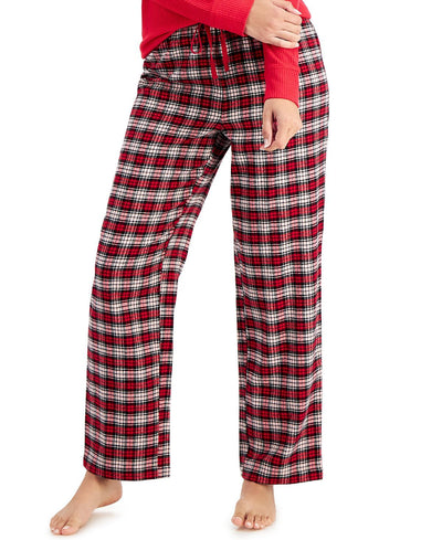 Charter Club Cotton Flannel Plaid Pajama Pants Holiday Plaid