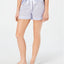 Charter Club Cotton Pajama Shorts in Embroidery Stripe Blue