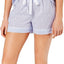 Charter Club Cotton Pajama Shorts in Embroidery Stripe Blue