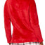 Charter Club Intimates Red/Grid-Plaid Plush Applique Pajama Top