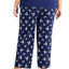 Charter Club Plus Cotton Knit Pajama Pants Floral Toi