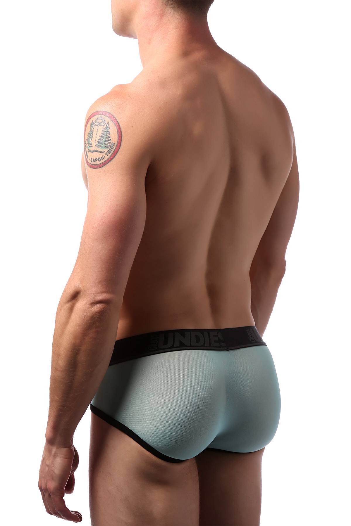 CheapUndies Aqua Classic Mesh Brief