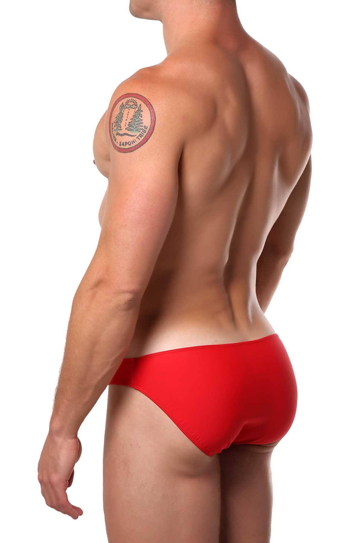 CheapUndies Biking-Red Bikini Brief