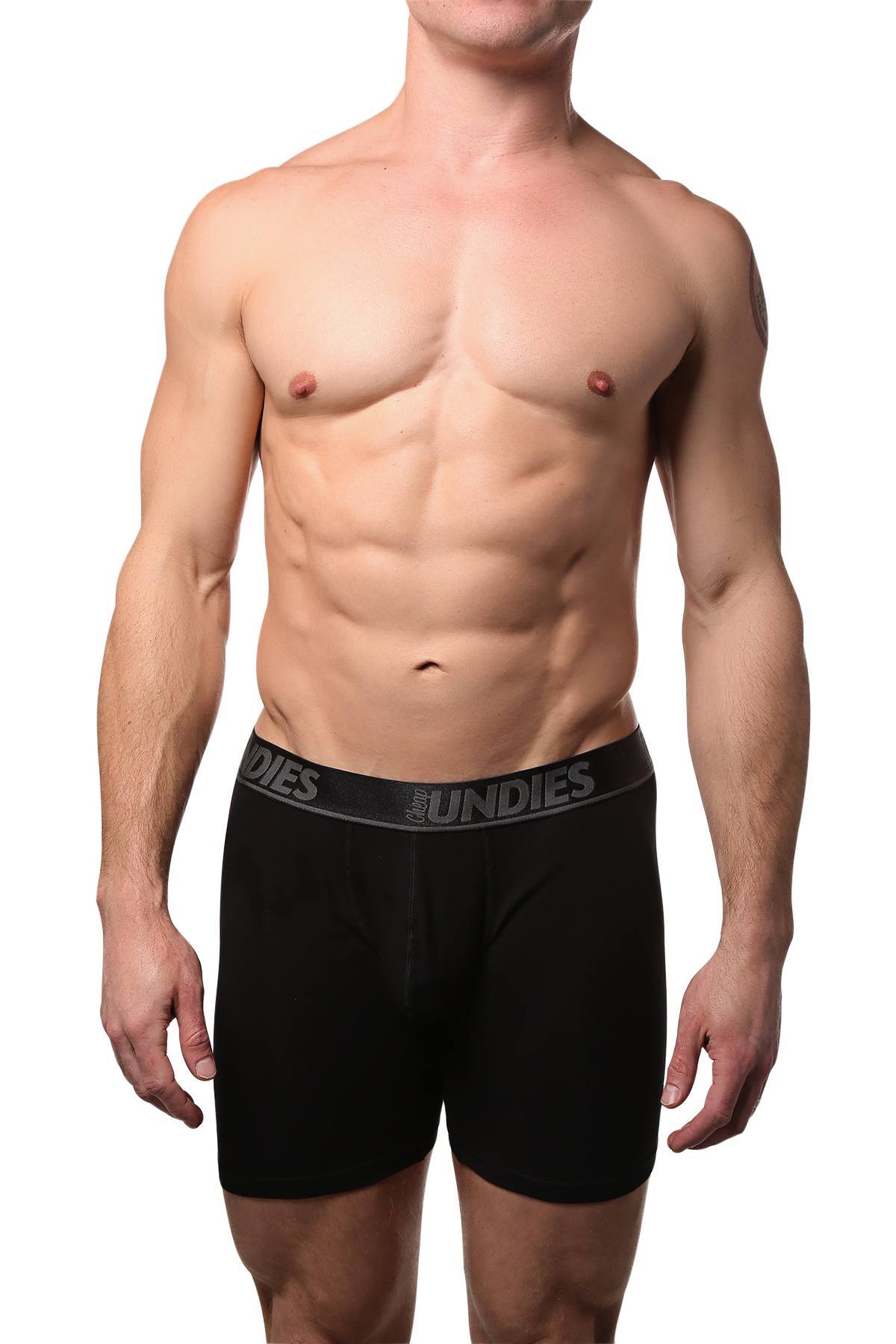 CheapUndies Black Contoured Pouch Long Boxer Brief