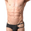 CheapUndies Black Heather Exposed Side Modal Brief