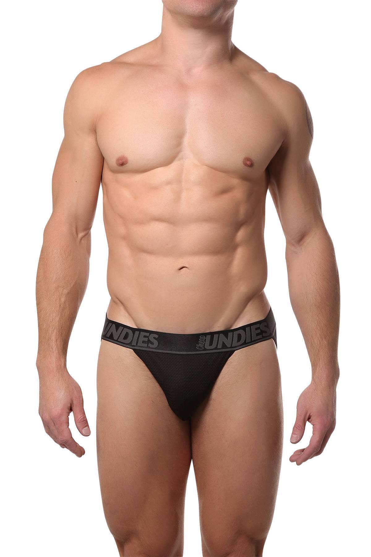 CheapUndies Black Mesh Bikini Brief