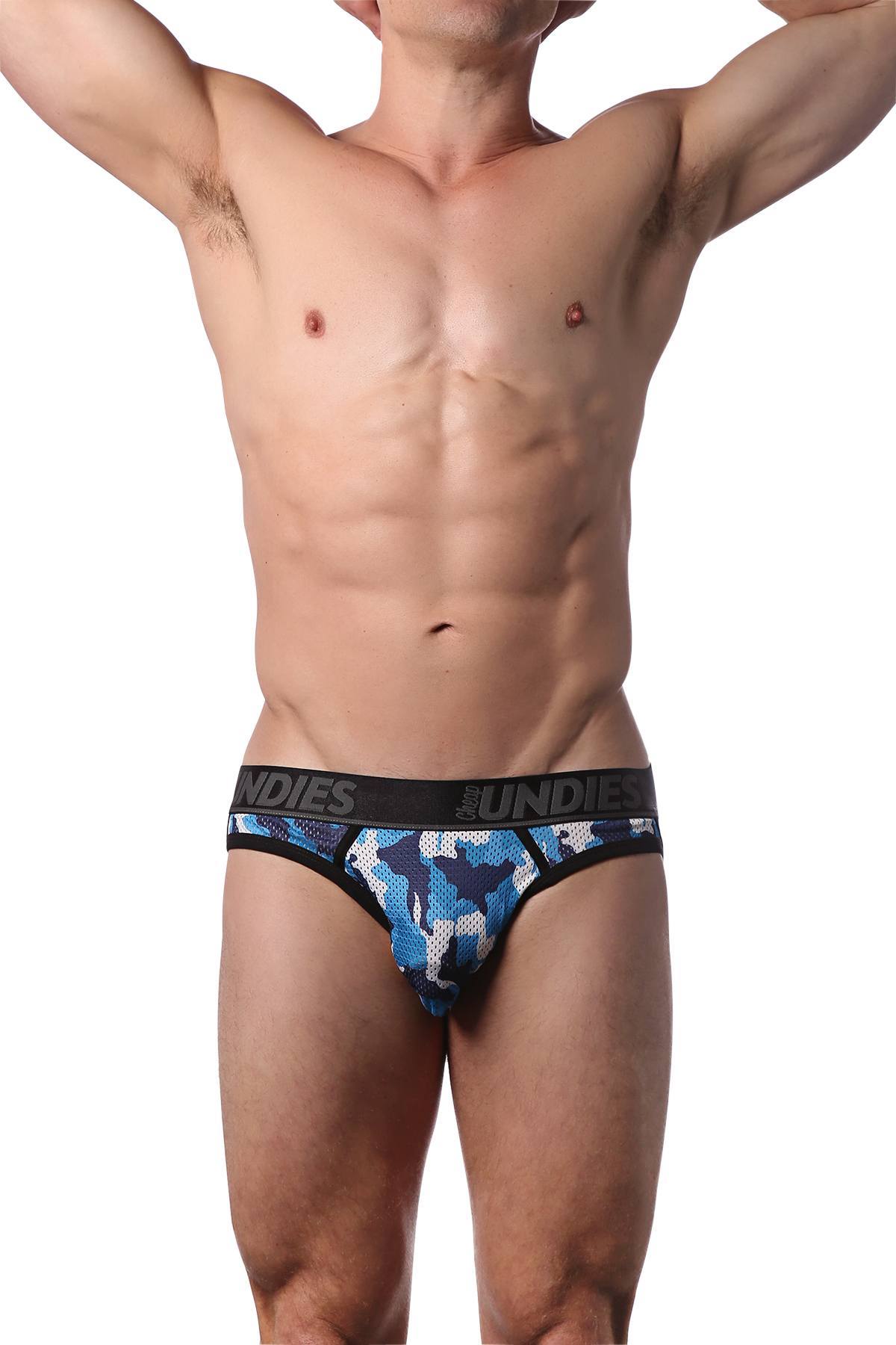 CheapUndies Blue Camo Sport Mesh Jockstrap