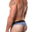 CheapUndies Blue/Grey Striped Thong