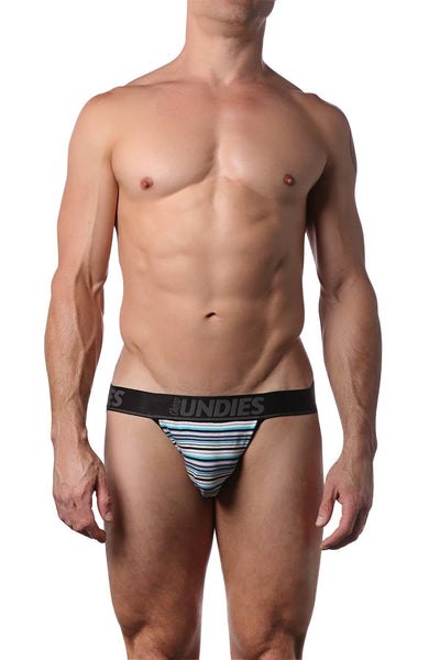 CheapUndies Blue Stripes Cotton Jockstrap