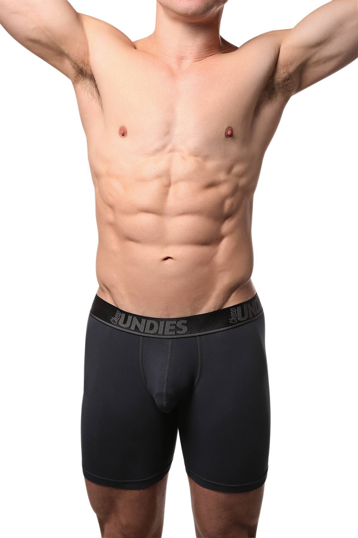 CheapUndies Charcoal Contoured Pouch Long Boxer Brief Long Boxer Brief