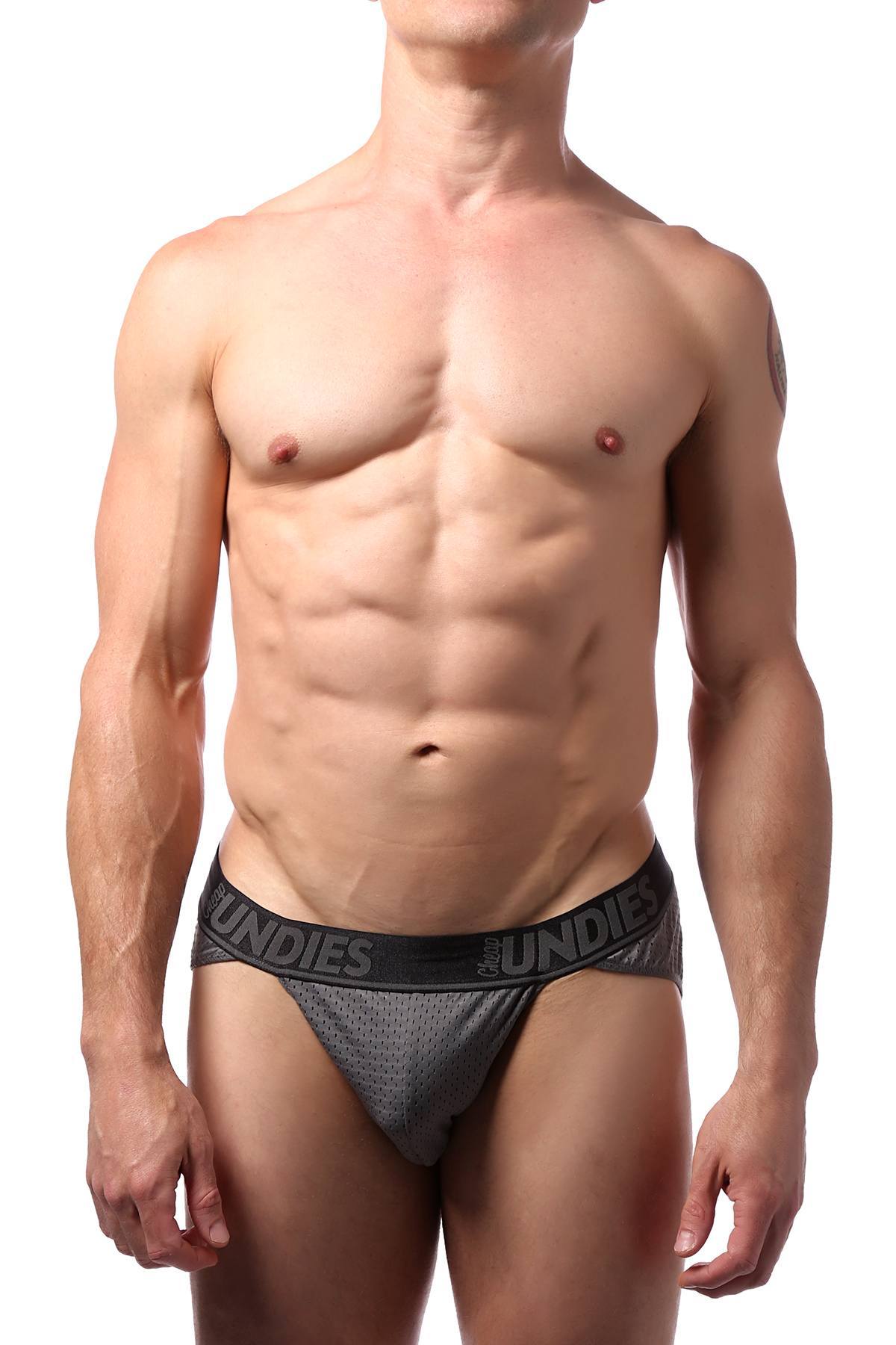 CheapUndies Charcoal Mesh Sports Brief