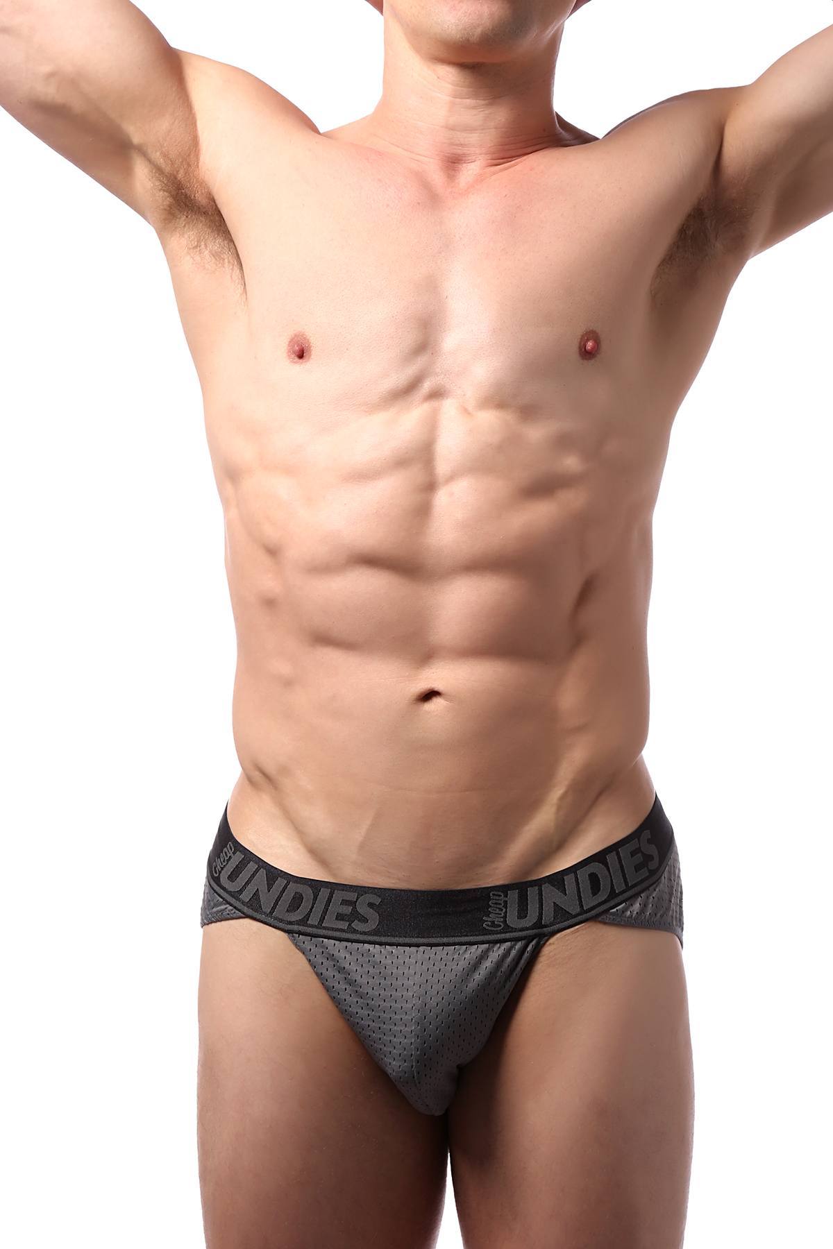 CheapUndies Charcoal Mesh Sports Brief