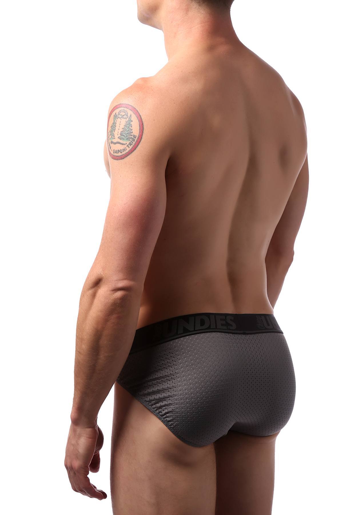 CheapUndies Charcoal Mesh Sports Brief