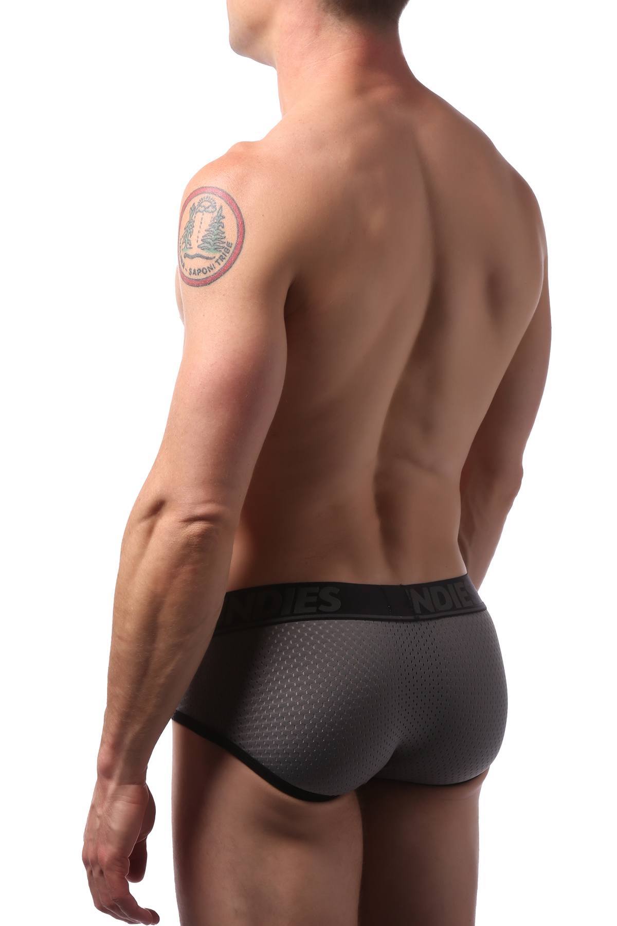 CheapUndies Charcoal Sport Mesh Brief