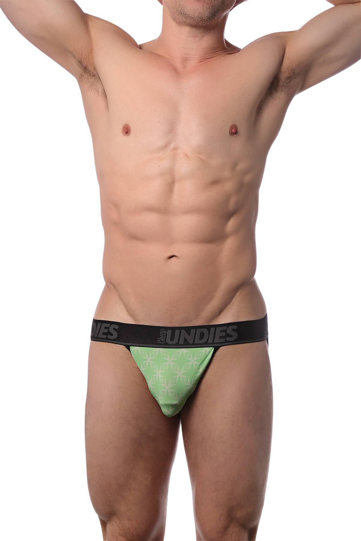 CheapUndies Green Kaleidoscope Jock