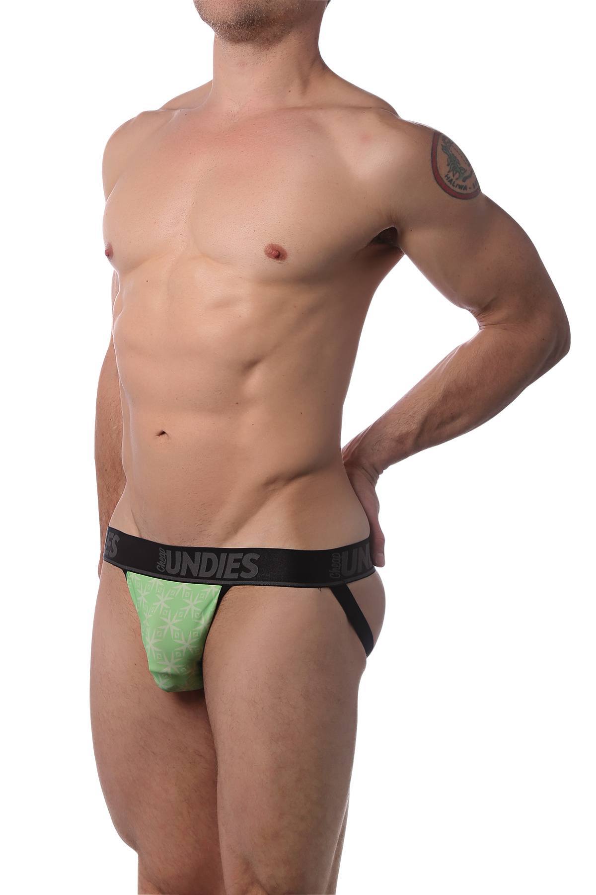 CheapUndies Green Kaleidoscope Jock