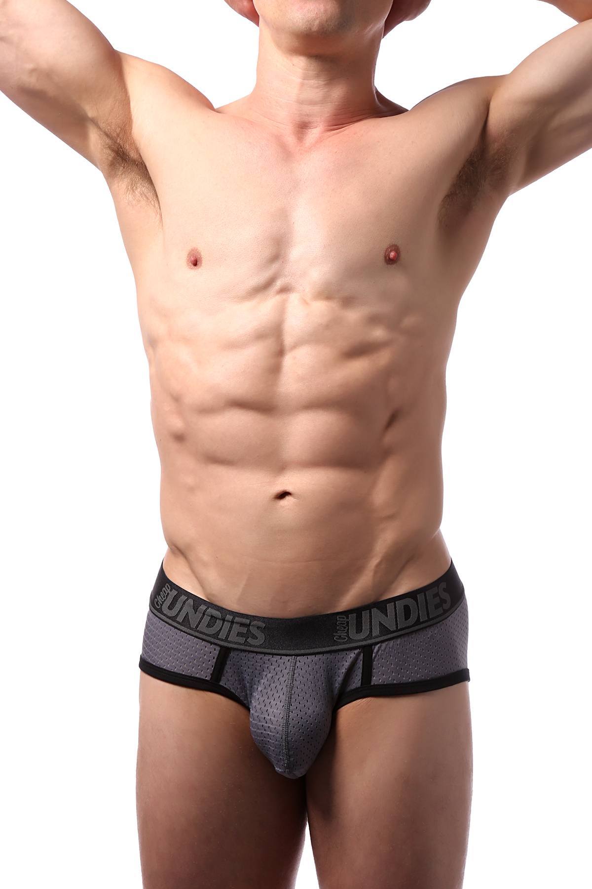 CheapUndies Iron Grey Sport Mesh Brief