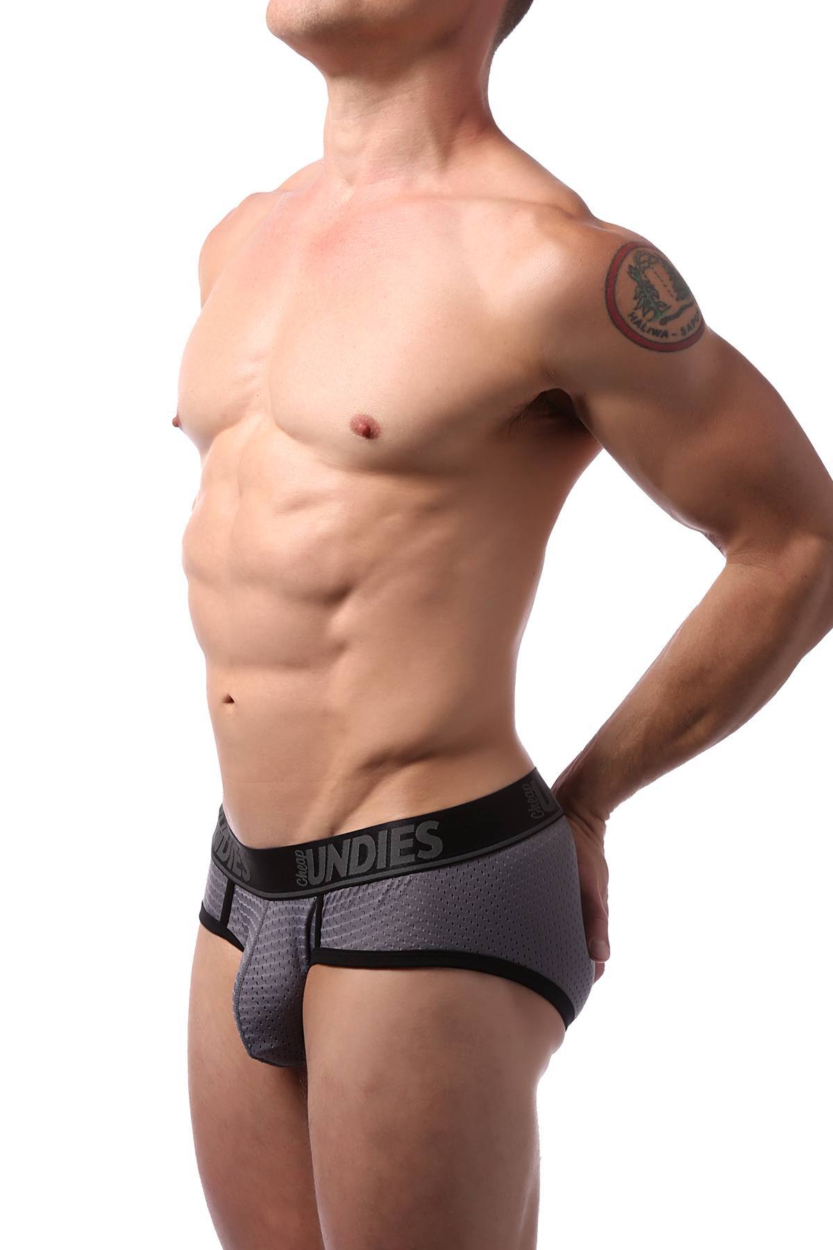 CheapUndies Iron Grey Sport Mesh Brief