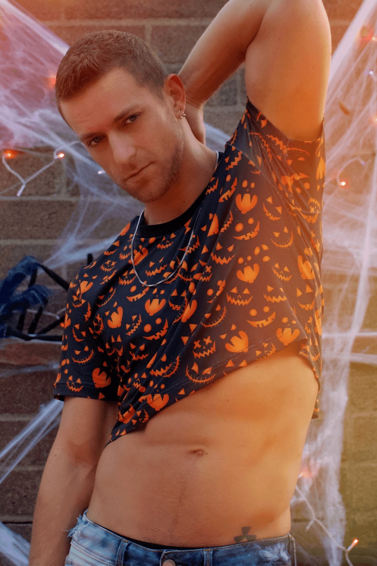 CheapUndies Jack-O-Face Crop Top